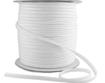12 Yards Tiny Velvet Ribbon Trim White 1/8 Inch Wide