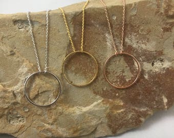 Big Circle Necklace, O Necklace, Big O Necklace