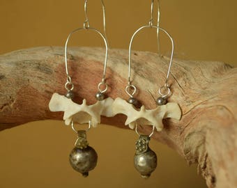 Vertebrae Real Bone Earrings