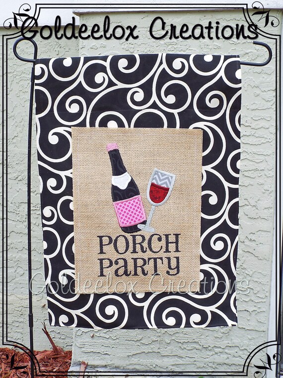 Embroidered Garden Flags in Outdoor Weather Resistant Fabric