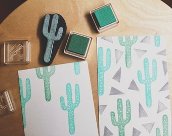 saguaro cactus stamp,saguaro stamp,botanical cacti hand carved rubber stamp,desert stamp,cactus stamp,diy gift wraps.unmounted