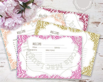 vintage recipe cards to print