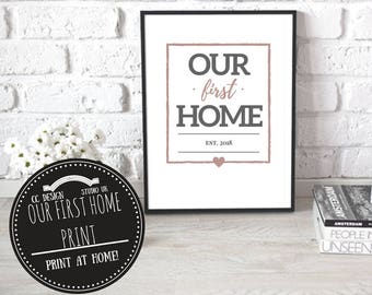 Our First Home Printable Our First Home Printable