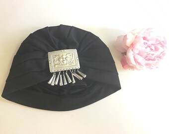 ADULT Hmong turban hat black