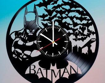 Batman Vinyl Record Wall Clock, Batman Vinyl Wall Clock, Wall Clock Modern, DC Comics Gift, Wall Clock Vintage, Birthday Gift