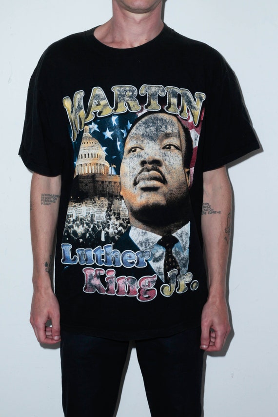 Martin Luther King x Malcolm X 90's Vintage T Shirt