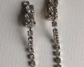 Silver Tone Dropper Earrings - Clip Fitting - UnPierced Ears- Gifts for Her