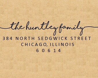 Family Stamp Style 44, Custom Family Stamp, Custom Address Stamp, Return Address Stamp, Custom Rubber Stamp, Wedding Stamp, Personal Stamp