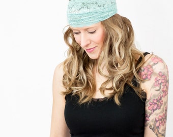 Mint Lace Headband, Adult Headband, Wide Headband, Green Headband, Stretch Headband Womens Gift for Her Yoga Head Bands Spring Fashion