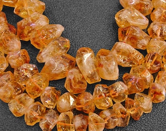 15.5 inch Citrine Feceted Nuggets Beads, Natural Crystal Beads,9x13mm Approx 43beads 13x17mm Approx 30beads 15x20mm Approx 20beads