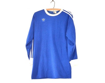 Adidas Shirt - Vintage 70s Adidas Soccer Jersey - Trefoil Adidas T Shirt - Retro Adidas Soccer Shirt - 70s Ringer T Shirt