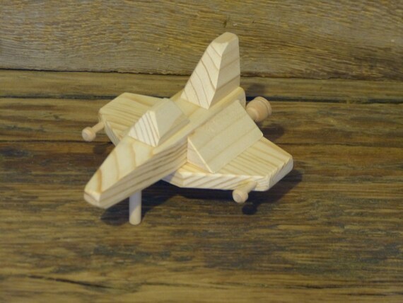 handmade wooden toys jet plane space ship wood toy spaceship