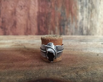 Vintage Garnet Sterling Silver Ring