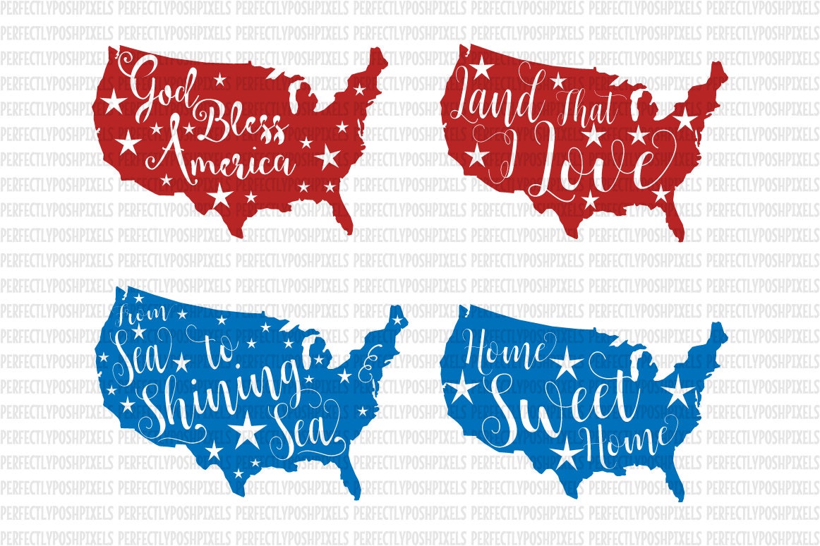 4th of July svg files Land that I love God Bless America