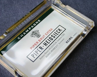 Champagne. Vintage French Piper-Heidsieck collectible tray.