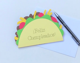 Taco birthday card | Etsy