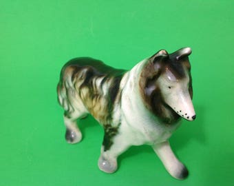 Porcelain border collie figurine