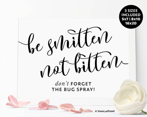 be-smitten-not-bitten-bug-spray-sign-garden-wedding-decor