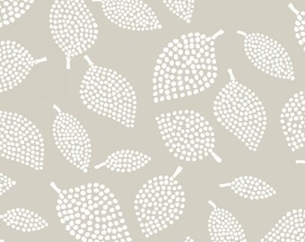 13.5" of Mormor Mist Nopp Leavesby Lotta Jansdotter for Windham Fabrics