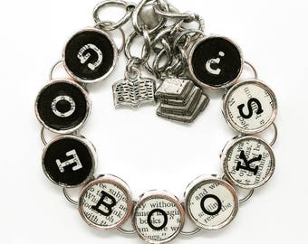 Got Books Bracelet Bookish Book Lover Gift Readers Writers Literary Themed Charm Jewelry