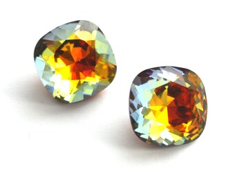 Sahara Swarovski 16mm Cushion Cut 4470 Crystal 1 Piece