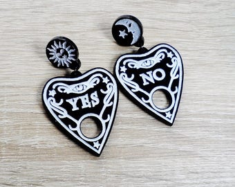 Ouija planchette earrings