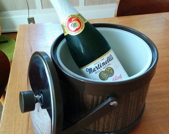 Vintage Faux Bois Ice Bucket