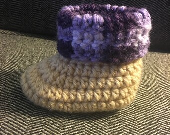 Buffalo Plaid Baby Booties