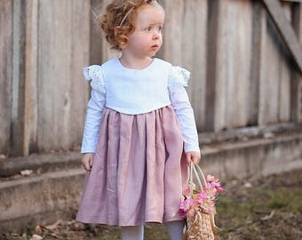 Maddie Dress, Linen Dress, Girl clothes, Girls Dress, Girls Clothes, Girls Dresses, Linen girls clothes, linen girls dress, Dress Girl Linen