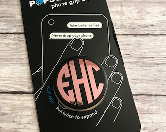 Rose Gold Monogram Decal | Popsocket Decal | Pop Socket Monogram | Monogram Decal | Vinyl Decal | Lilly Pulitzer Decal | Phone Stand Decal