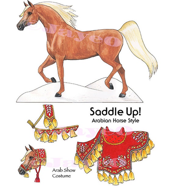 horse paper dolls