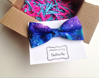 Galaxy Bow Tie. Self tie. Pre tied. Science Bow Tie. Stars Bow Tie. Space Bow Tie. Galaxy Wedding. Galaxy Pocket Square Space Themed Wedding