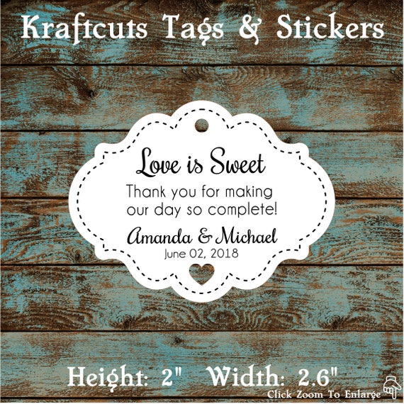 Love is Sweet Favor Tags #610 - Quantity: 30 Tags