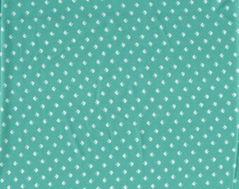 Turquoise Polyester Crepe Fabric 2 Yards