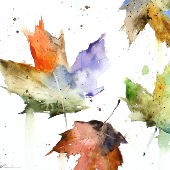 AUTUMN LEAVES Watercolor Large Print By Dean Crouser   Il 570xN.675428972 Ns7q 