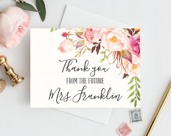 bridal shower thank you cards