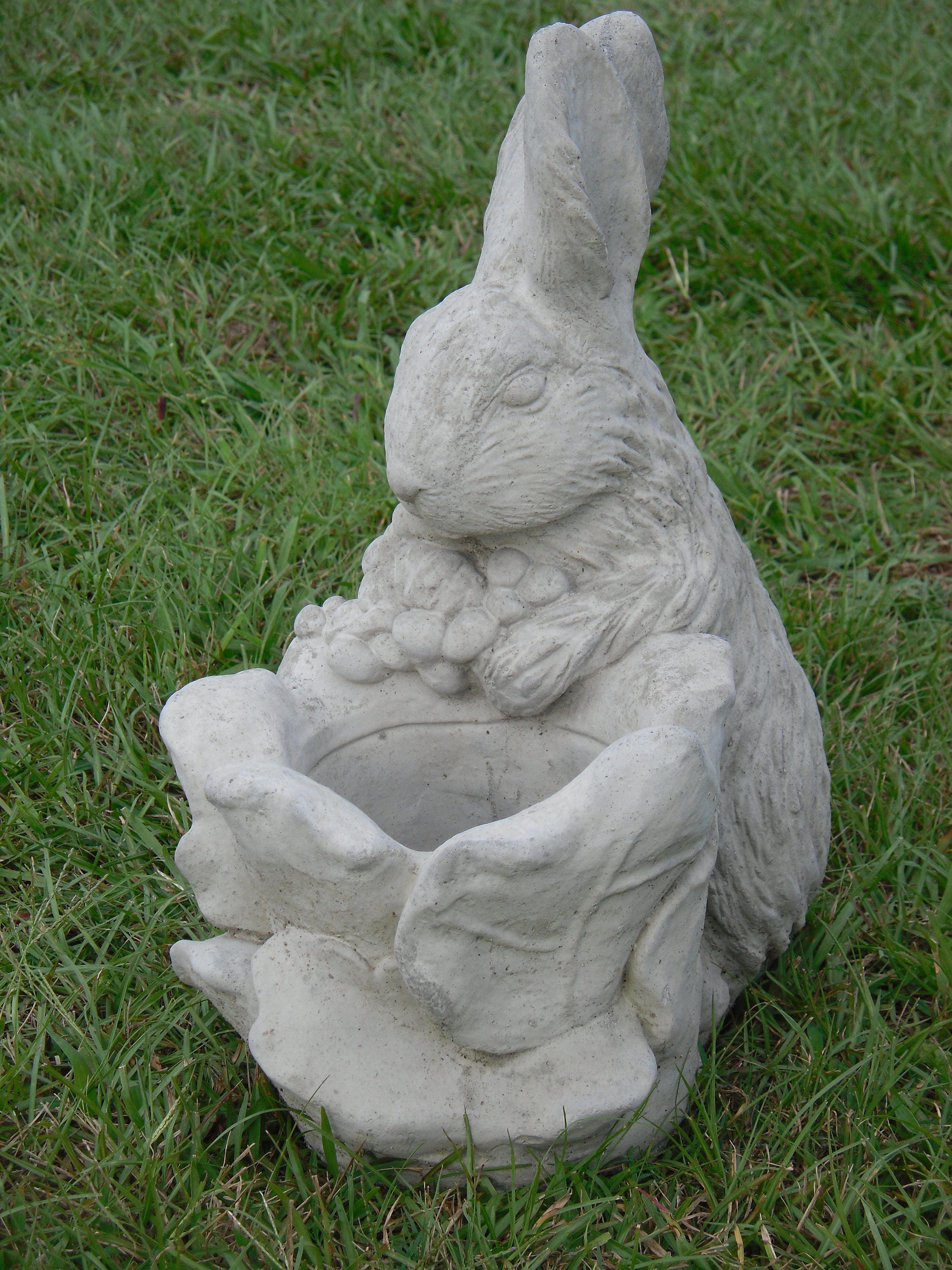 Cabbage Rabbit Planter Garden Statue Rabbit Statue Garden