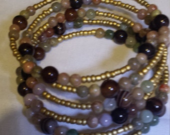 Mixed gemstones bracelet