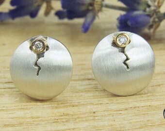 Ohrrstecker Silver 925/-with brilliant gold version