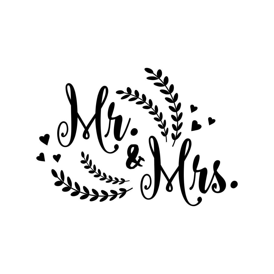 Download Mr and Mrs Wedding Marriage Graphics SVG Dxf EPS Png Cdr Ai