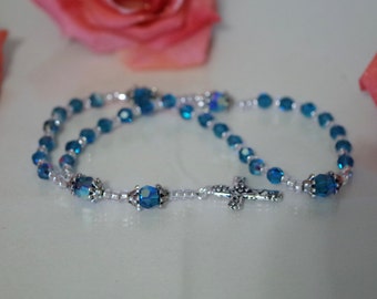 Swarovski Crystal Rosary - Anglican, Made to Order - Any Colors