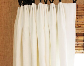Custom Fan Pleated Drapes in Kravet Linen (Comes in 50 Colors)
