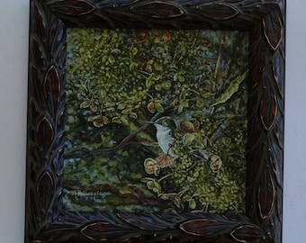 Hummingbird Oil Painting