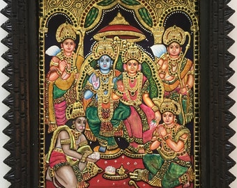 12” X 15” ramparivar tanjore painting