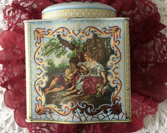 Vintage Tea Tin with Lid