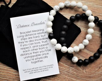 distance bracelet jewelry long distance relationship bracelet long distance boyfriend gift for him friendship bracelet his and her bracelet