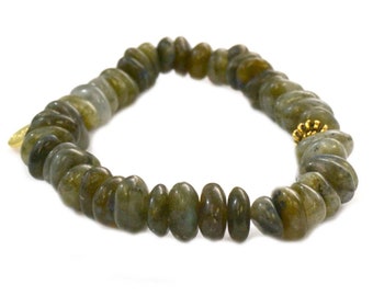 SALE Olive Rondelle Bracelet