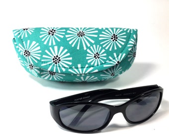 Sunglass case or eyeglass case blue daisy sunglasses case mini clutch eyeglass holder case for glasses sunglass holder eyeglass holder