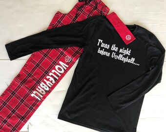 Twas The Night before Volleyball Long Sleeve PJ Set
