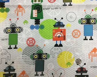 I Bot - Robot fabric by Red Rooster